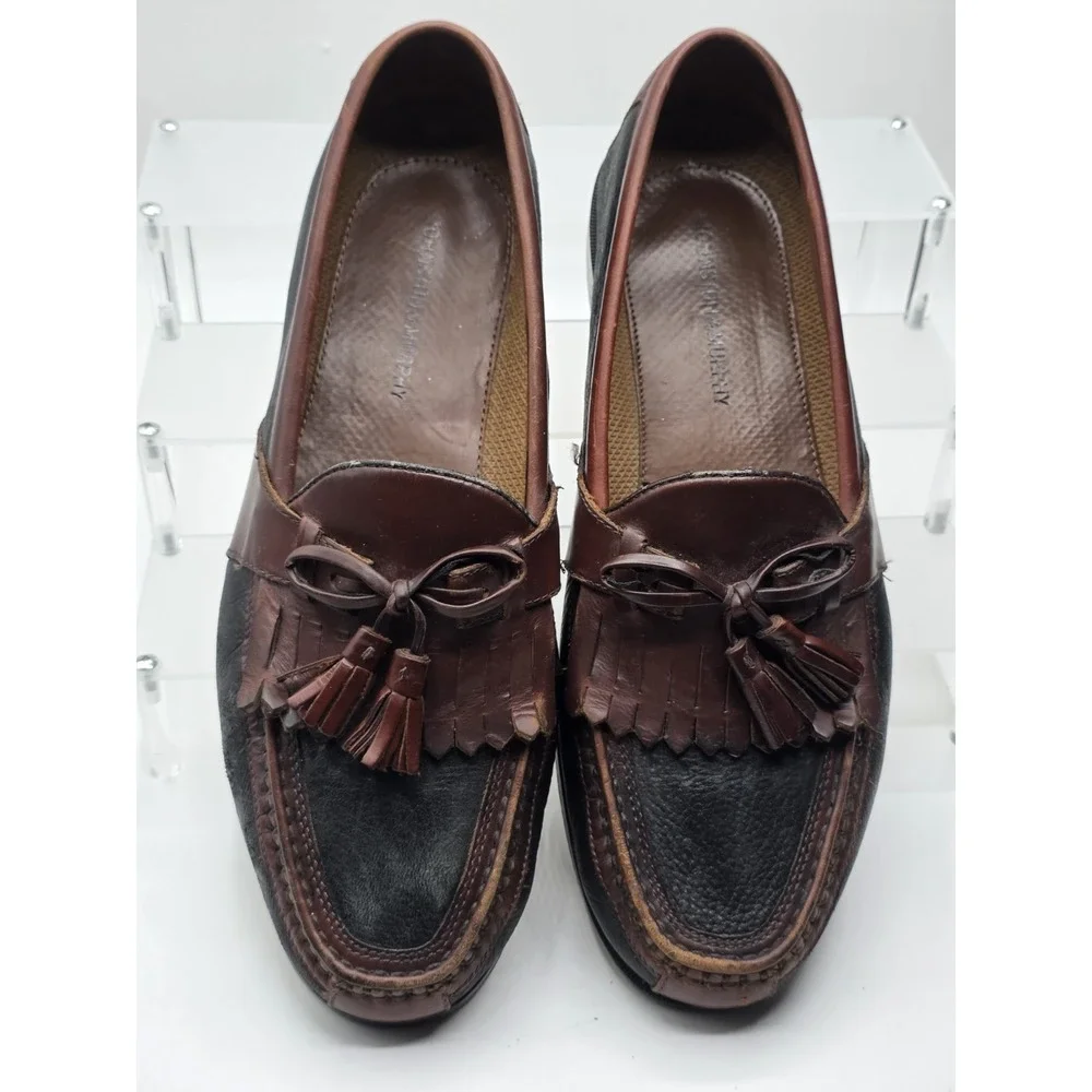 Johnston & Murphy tassel loafers Men's 11 Leather  Black And Brown